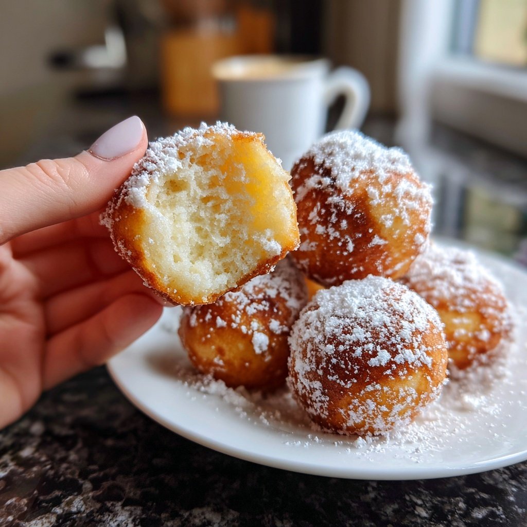 Quarkbällchen mit Joghurtteig