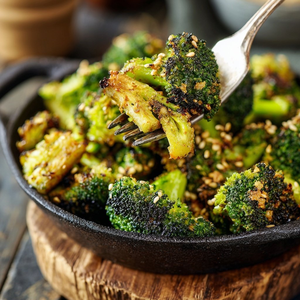 Gemüsepfanne mit Brokkoli und Sesam