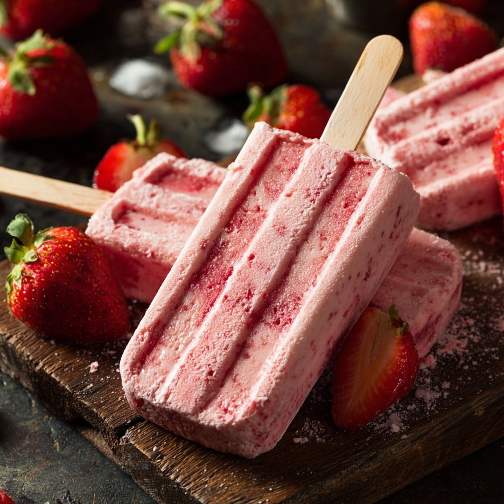 Erdbeer Joghurt Eis Am Stiel