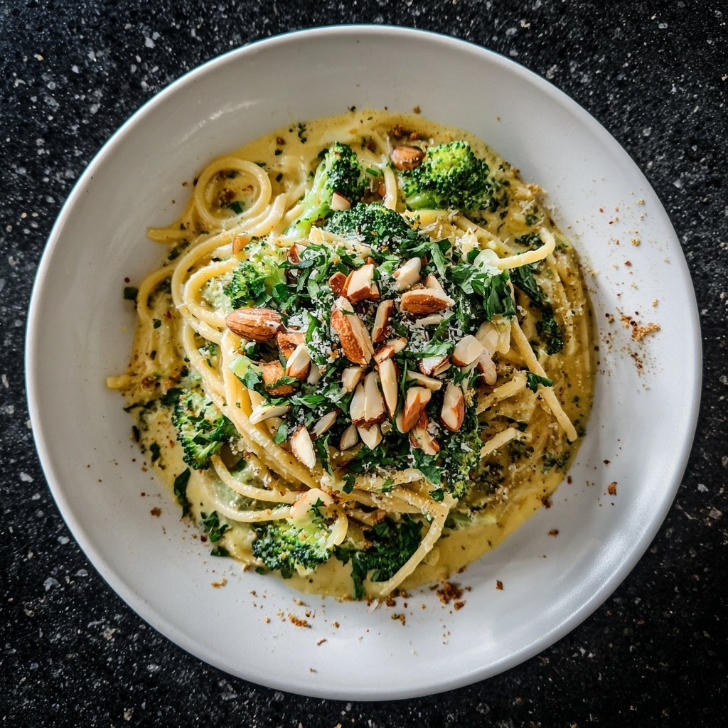 Brokkoli Mandel Pasta